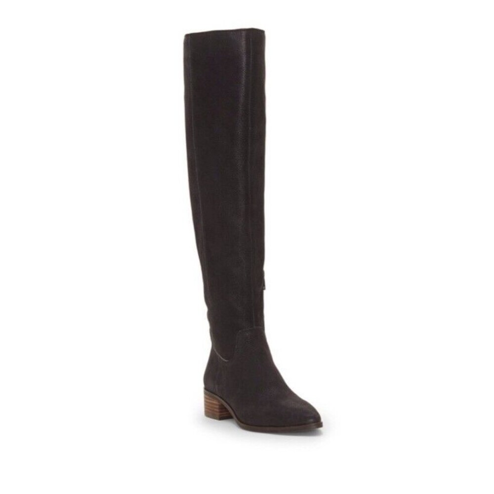 Lucky Brand LK-Kitrie Womens Leather Knee High Boots Black Size 8.5 M Worn once